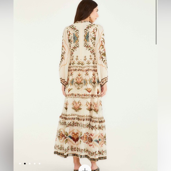 FARM RIO ‼️‼️ Cream Majestic Hearts Maxi Dress - Picture 2 of 4